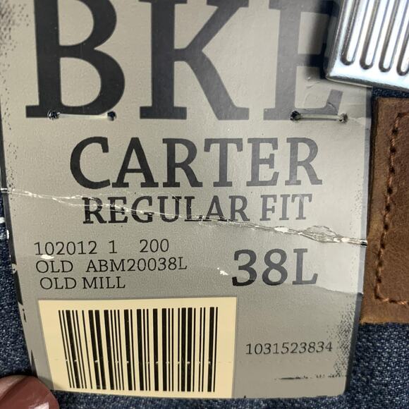 BKE Carter Regular Fit Jeans Mens 38L Dark Wash Old Mill Contrast Stitching NWT - Picture 7 of 7